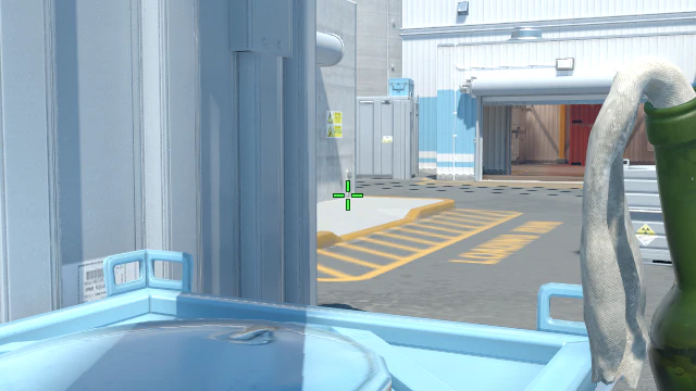 Where to aim before releasing the throw