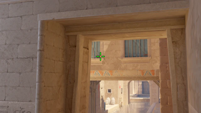 Where to aim before releasing the throw