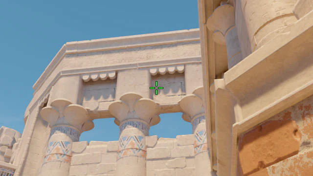 Where to aim before releasing the throw