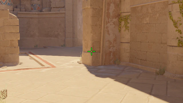 Where to aim before releasing the throw