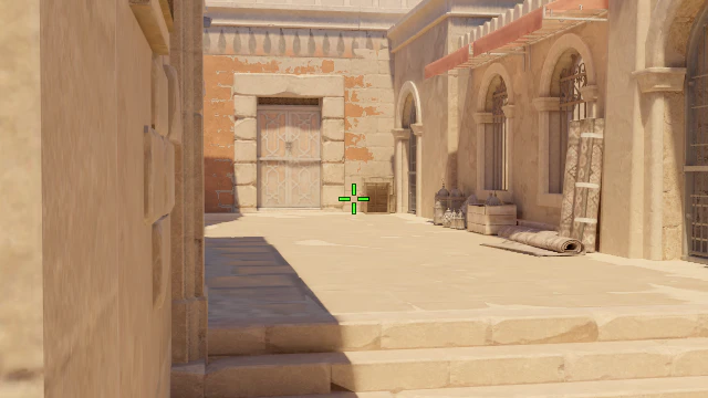 Where to aim before releasing the throw
