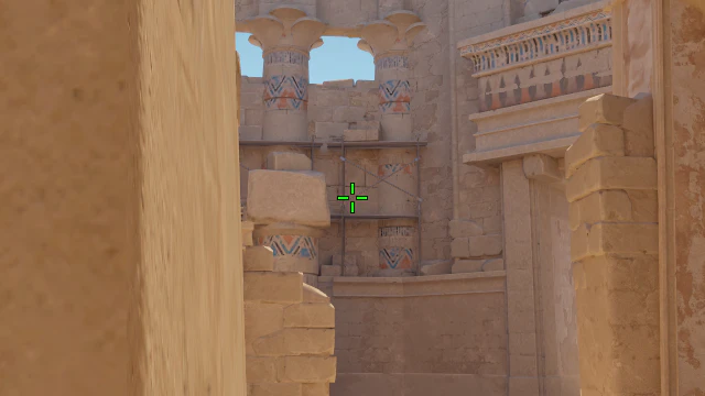 Where to aim before releasing the throw
