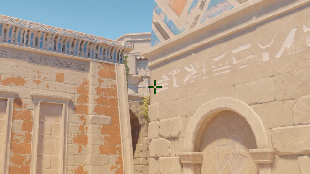 Where to aim before releasing the throw