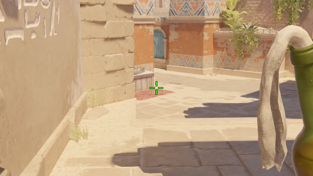 Where to aim before releasing the throw