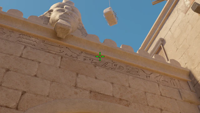 Where to aim before releasing the throw