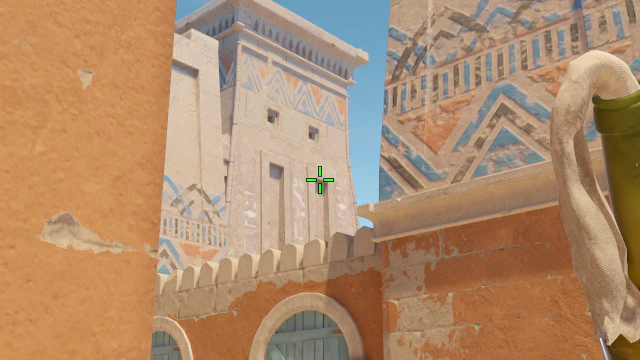 Where to aim before releasing the throw