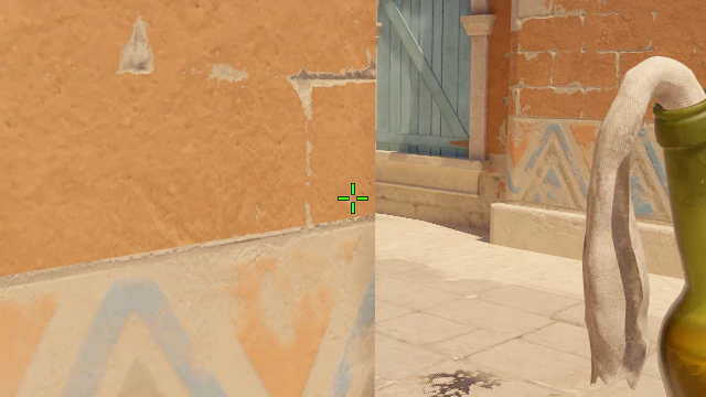 Where to aim before releasing the throw