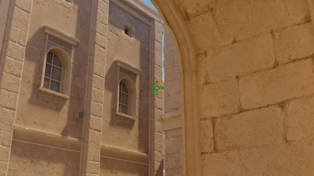 Where to aim before releasing the throw