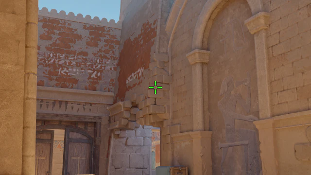 Where to aim before releasing the throw