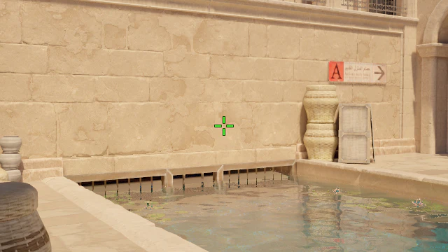 Where to aim before releasing the throw
