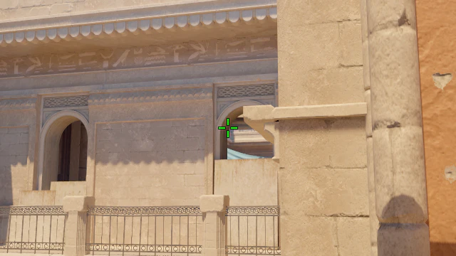Where to aim before releasing the throw