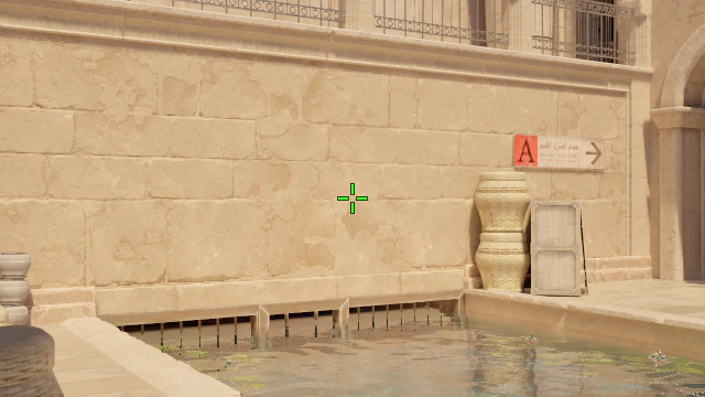 Where to aim before releasing the throw