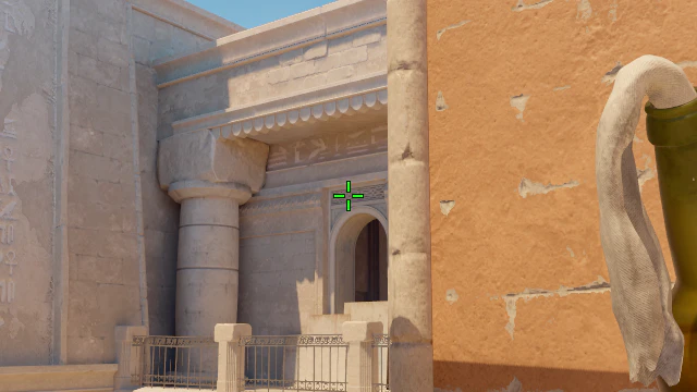 Where to aim before releasing the throw