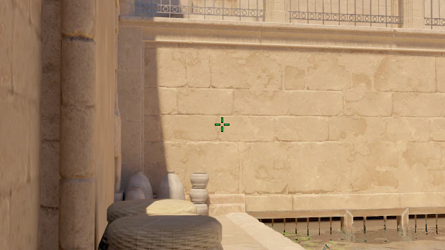 Where to aim before releasing the throw