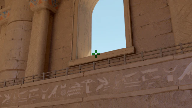 Where to aim before releasing the throw