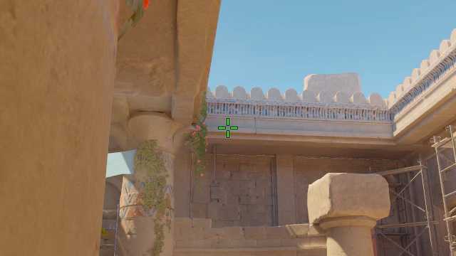 Where to aim before releasing the throw