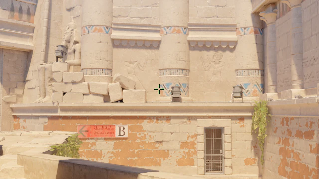 Where to aim before releasing the throw