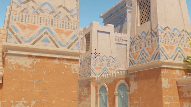 Where to aim before releasing the throw