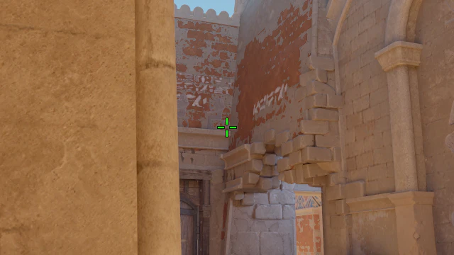 Where to aim before releasing the throw