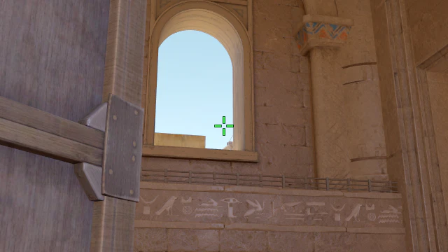 Where to aim before releasing the throw