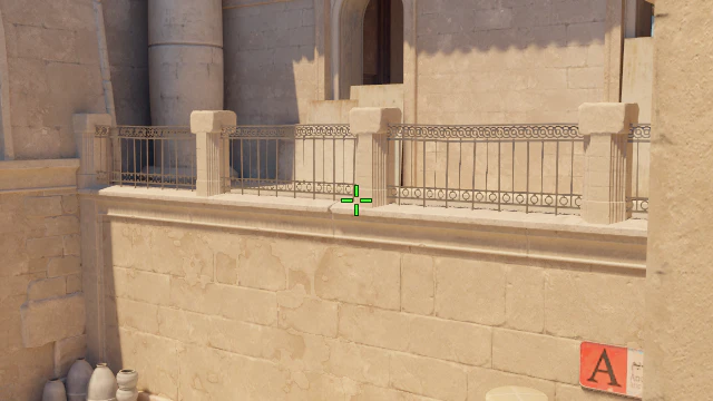Where to aim before releasing the throw