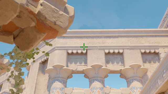 Where to aim before releasing the throw