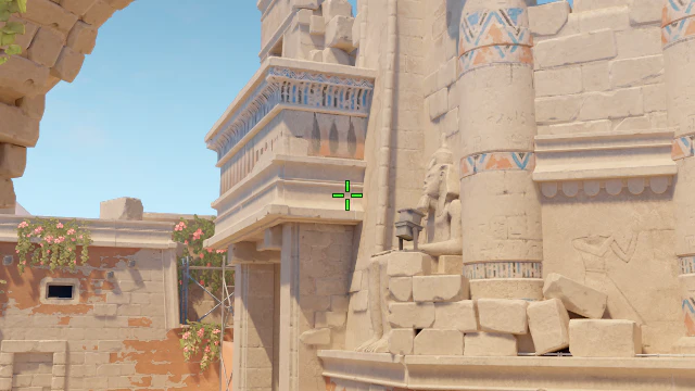 Where to aim before releasing the throw