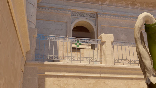 Where to aim before releasing the throw