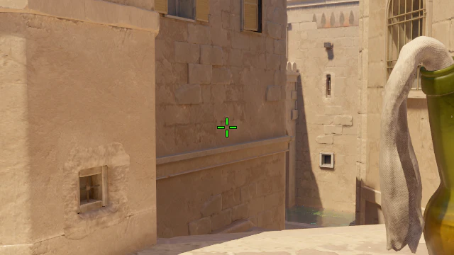 Where to aim before releasing the throw
