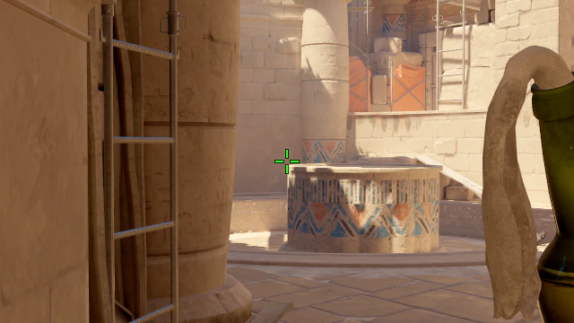 Where to aim before releasing the throw