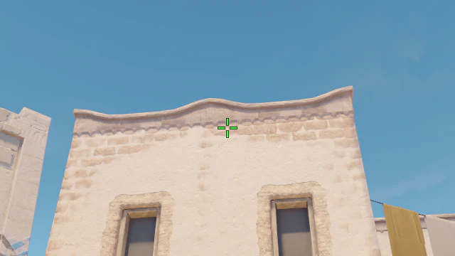 Where to aim before releasing the throw