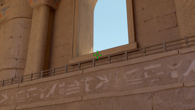 Where to aim before releasing the throw