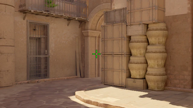 Where to aim before releasing the throw