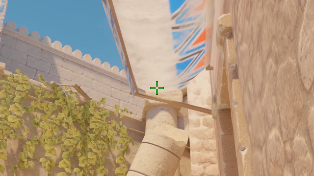 Where to aim before releasing the throw