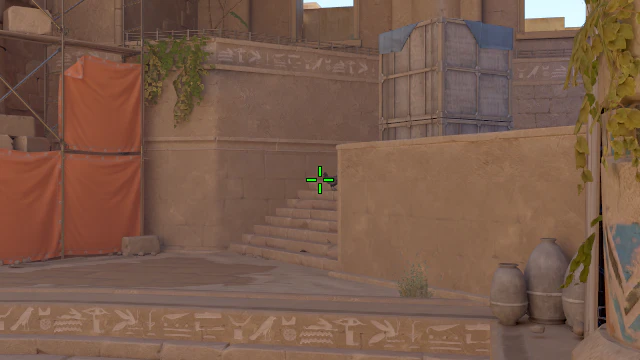 Where to aim before releasing the throw