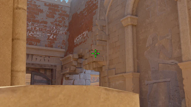 Where to aim before releasing the throw
