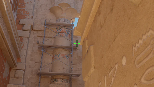 Where to aim before releasing the throw