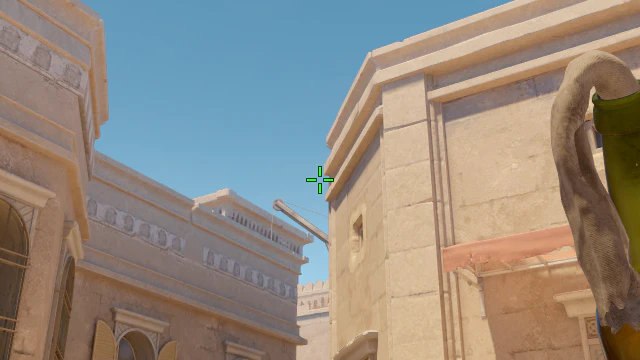 Where to aim before releasing the throw
