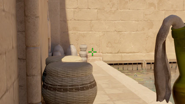 Where to aim before releasing the throw