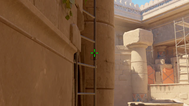 Where to aim before releasing the throw