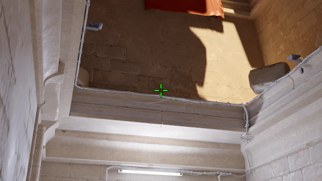 Where to aim before releasing the throw