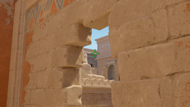 Where to aim before releasing the throw