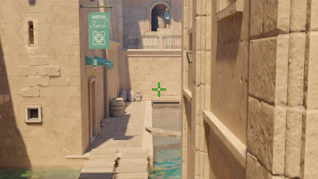 Where to aim before releasing the throw