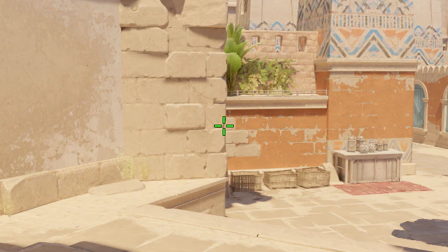Where to aim before releasing the throw