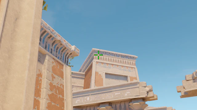 Where to aim before releasing the throw