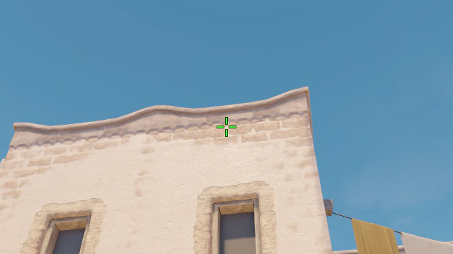 Where to aim before releasing the throw