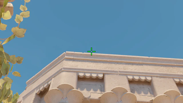 Where to aim before releasing the throw