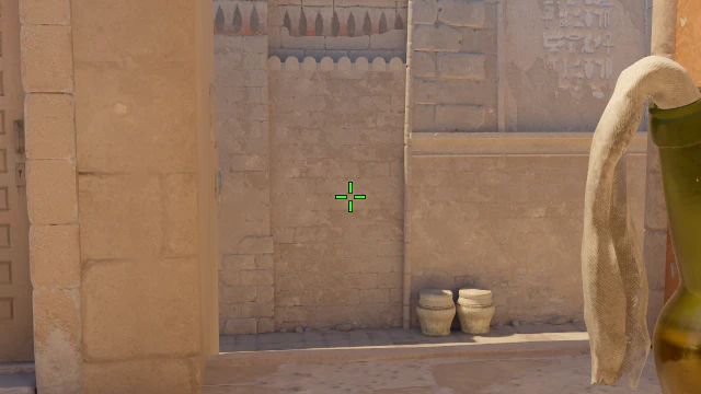 Where to aim before releasing the throw