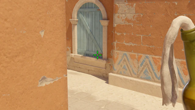 Where to aim before releasing the throw