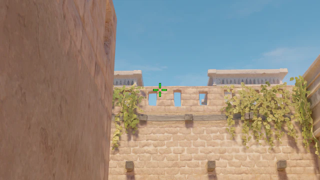 Where to aim before releasing the throw
